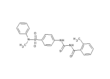 2-methyl-N-{[(4-{[methyl(phenyl)amino]sulfonyl}phenyl)amino]carbonothioyl}benzamide