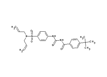 4-tert-butyl-N-[({4-[(diallylamino)sulfonyl]phenyl}amino)carbonothioyl]benzamide - Click Image to Close