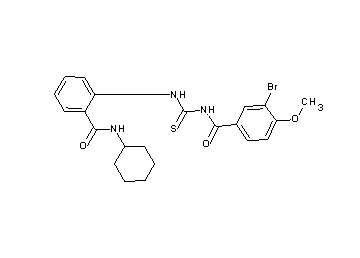 3-bromo-N-[({2-[(cyclohexylamino)carbonyl]phenyl}amino)carbonothioyl]-4-methoxybenzamide