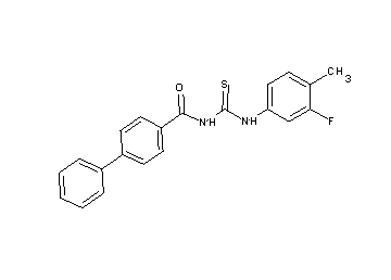 N-{[(3-fluoro-4-methylphenyl)amino]carbonothioyl}-4-biphenylcarboxamide