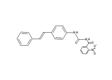 2-nitro-N-({[4-(2-phenylvinyl)phenyl]amino}carbonothioyl)benzamide