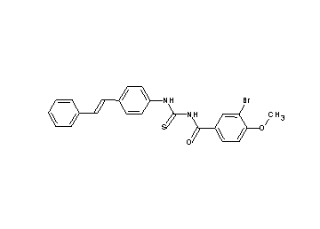 3-bromo-4-methoxy-N-({[4-(2-phenylvinyl)phenyl]amino}carbonothioyl)benzamide