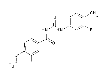 N-{[(3-fluoro-4-methylphenyl)amino]carbonothioyl}-3-iodo-4-methoxybenzamide