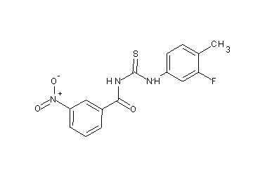 N-{[(3-fluoro-4-methylphenyl)amino]carbonothioyl}-3-nitrobenzamide