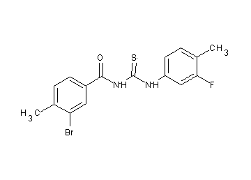3-bromo-N-{[(3-fluoro-4-methylphenyl)amino]carbonothioyl}-4-methylbenzamide