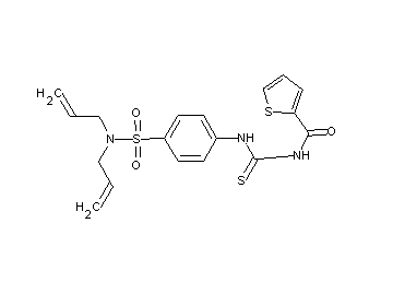 N-[({4-[(diallylamino)sulfonyl]phenyl}amino)carbonothioyl]-2-thiophenecarboxamide