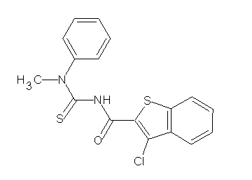 3-chloro-N-{[methyl(phenyl)amino]carbonothioyl}-1-benzothiophene-2-carboxamide