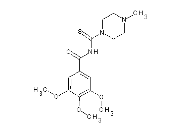3,4,5-trimethoxy-N-[(4-methyl-1-piperazinyl)carbonothioyl]benzamide