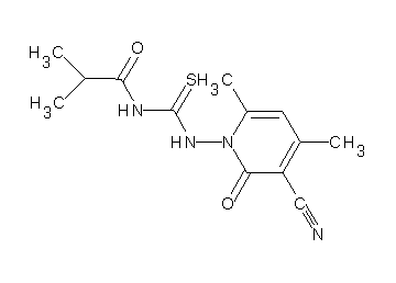 N-{[(3-cyano-4,6-dimethyl-2-oxo-1(2H)-pyridinyl)amino]carbonothioyl}-2-methylpropanamide