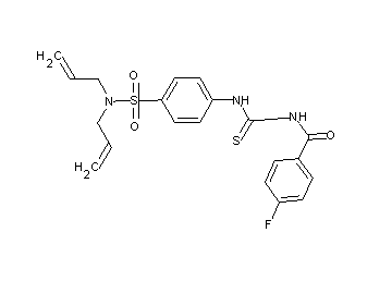 N-[({4-[(diallylamino)sulfonyl]phenyl}amino)carbonothioyl]-4-fluorobenzamide