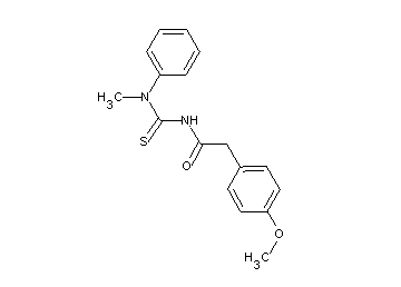 2-(4-methoxyphenyl)-N-{[methyl(phenyl)amino]carbonothioyl}acetamide