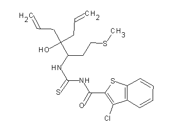 N-[({2-allyl-2-hydroxy-1-[2-(methylsulfanyl)ethyl]-4-penten-1-yl}amino)carbonothioyl]-3-chloro-1-benzothiophene-2-carboxamide