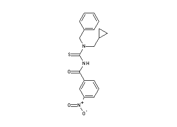 N-{[benzyl(cyclopropylmethyl)amino]carbonothioyl}-3-nitrobenzamide