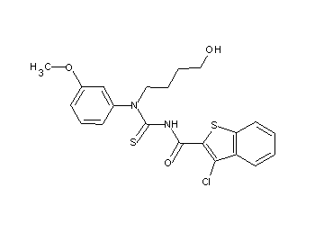 3-chloro-N-{[(4-hydroxybutyl)(3-methoxyphenyl)amino]carbonothioyl}-1-benzothiophene-2-carboxamide