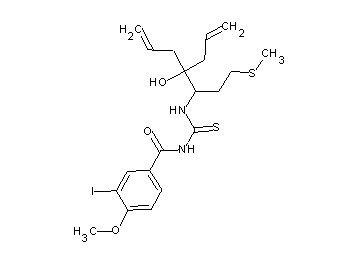 N-[({2-allyl-2-hydroxy-1-[2-(methylsulfanyl)ethyl]-4-penten-1-yl}amino)carbonothioyl]-3-iodo-4-methoxybenzamide
