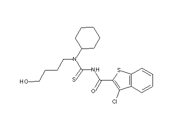 3-chloro-N-{[cyclohexyl(4-hydroxybutyl)amino]carbonothioyl}-1-benzothiophene-2-carboxamide