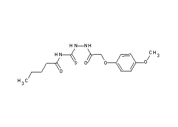 N-({2-[(4-methoxyphenoxy)acetyl]hydrazino}carbonothioyl)pentanamide