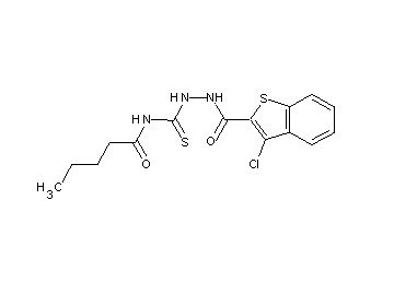 N-({2-[(3-chloro-1-benzothien-2-yl)carbonyl]hydrazino}carbonothioyl)pentanamide