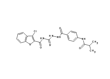 3-chloro-N-({2-[4-(isobutyrylamino)benzoyl]hydrazino}carbonothioyl)-1-benzothiophene-2-carboxamide