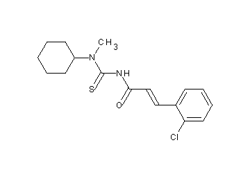 3-(2-chlorophenyl)-N-{[cyclohexyl(methyl)amino]carbonothioyl}acrylamide - Click Image to Close
