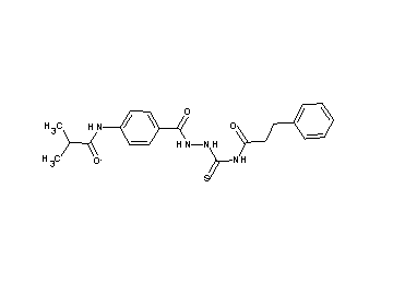 2-methyl-N-{4-[(2-{[(3-phenylpropanoyl)amino]carbonothioyl}hydrazino)carbonyl]phenyl}propanamide