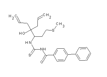 N-[({2-allyl-2-hydroxy-1-[2-(methylsulfanyl)ethyl]-4-penten-1-yl}amino)carbonothioyl]-4-biphenylcarboxamide