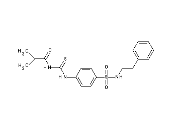 2-methyl-N-{[(4-{[(2-phenylethyl)amino]sulfonyl}phenyl)amino]carbonothioyl}propanamide