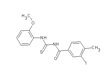 3-iodo-N-{[(2-methoxyphenyl)amino]carbonothioyl}-4-methylbenzamide - Click Image to Close