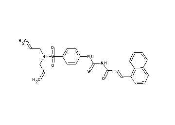 N-[({4-[(diallylamino)sulfonyl]phenyl}amino)carbonothioyl]-3-(1-naphthyl)acrylamide