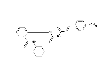 N-cyclohexyl-2-[({[3-(4-methylphenyl)acryloyl]amino}carbonothioyl)amino]benzamide