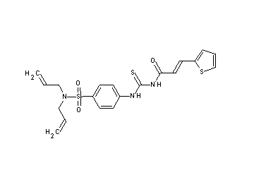N-[({4-[(diallylamino)sulfonyl]phenyl}amino)carbonothioyl]-3-(2-thienyl)acrylamide