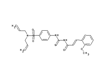 N-[({4-[(diallylamino)sulfonyl]phenyl}amino)carbonothioyl]-3-(2-methoxyphenyl)acrylamide