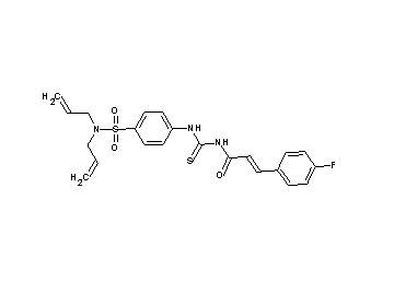 N-[({4-[(diallylamino)sulfonyl]phenyl}amino)carbonothioyl]-3-(4-fluorophenyl)acrylamide