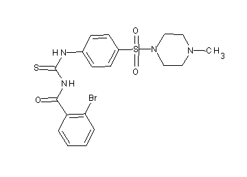 2-bromo-N-[({4-[(4-methyl-1-piperazinyl)sulfonyl]phenyl}amino)carbonothioyl]benzamide
