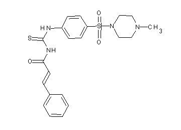 N-[({4-[(4-methyl-1-piperazinyl)sulfonyl]phenyl}amino)carbonothioyl]-3-phenylacrylamide