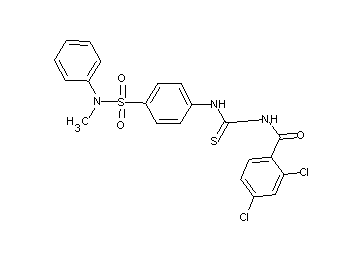 2,4-dichloro-N-{[(4-{[methyl(phenyl)amino]sulfonyl}phenyl)amino]carbonothioyl}benzamide
