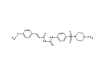 3-(4-methoxyphenyl)-N-[({4-[(4-methyl-1-piperazinyl)sulfonyl]phenyl}amino)carbonothioyl]acrylamide