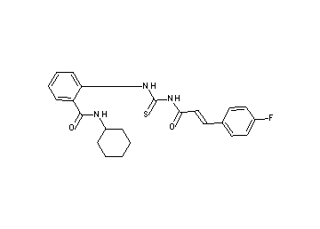 N-cyclohexyl-2-[({[3-(4-fluorophenyl)acryloyl]amino}carbonothioyl)amino]benzamide