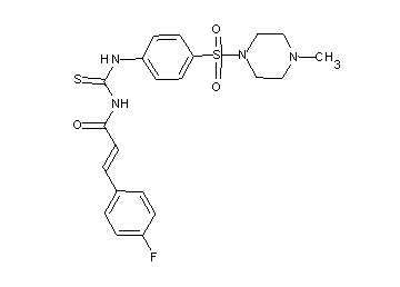 3-(4-fluorophenyl)-N-[({4-[(4-methyl-1-piperazinyl)sulfonyl]phenyl}amino)carbonothioyl]acrylamide