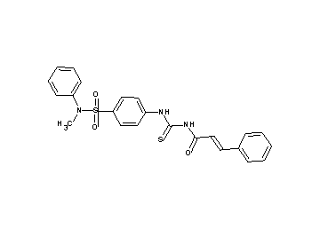 N-{[(4-{[methyl(phenyl)amino]sulfonyl}phenyl)amino]carbonothioyl}-3-phenylacrylamide - Click Image to Close