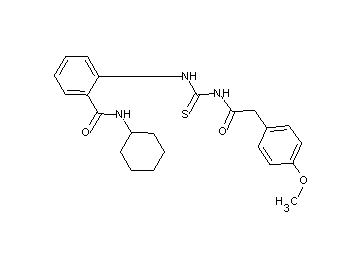 N-cyclohexyl-2-[({[(4-methoxyphenyl)acetyl]amino}carbonothioyl)amino]benzamide