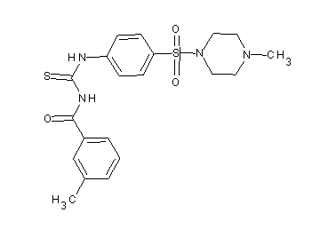 3-methyl-N-[({4-[(4-methyl-1-piperazinyl)sulfonyl]phenyl}amino)carbonothioyl]benzamide - Click Image to Close