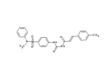 3-(4-methylphenyl)-N-{[(4-{[methyl(phenyl)amino]sulfonyl}phenyl)amino]carbonothioyl}acrylamide