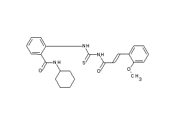 N-cyclohexyl-2-[({[3-(2-methoxyphenyl)acryloyl]amino}carbonothioyl)amino]benzamide