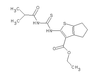 ethyl 2-{[(isobutyrylamino)carbonothioyl]amino}-5,6-dihydro-4H-cyclopenta[b]thiophene-3-carboxylate