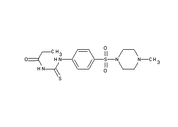 N-[({4-[(4-methyl-1-piperazinyl)sulfonyl]phenyl}amino)carbonothioyl]propanamide