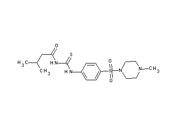3-methyl-N-[({4-[(4-methyl-1-piperazinyl)sulfonyl]phenyl}amino)carbonothioyl]butanamide
