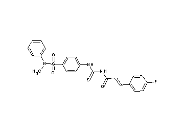 3-(4-fluorophenyl)-N-{[(4-{[methyl(phenyl)amino]sulfonyl}phenyl)amino]carbonothioyl}acrylamide