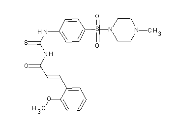 3-(2-methoxyphenyl)-N-[({4-[(4-methyl-1-piperazinyl)sulfonyl]phenyl}amino)carbonothioyl]acrylamide - Click Image to Close