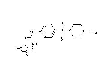2,4-dichloro-N-[({4-[(4-methyl-1-piperazinyl)sulfonyl]phenyl}amino)carbonothioyl]benzamide